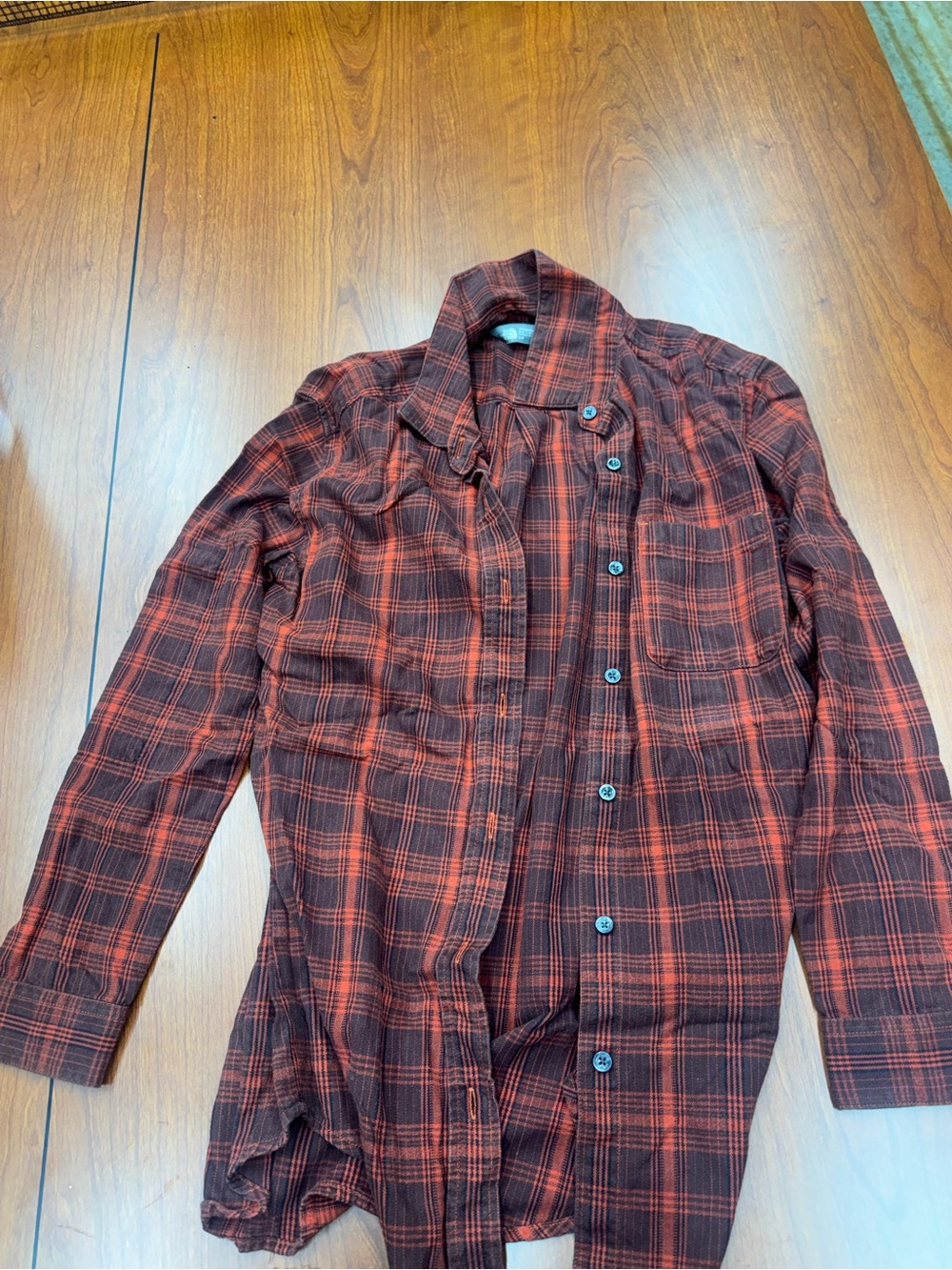 Women’s  Red Plaid Button-Up Shirt Jacket